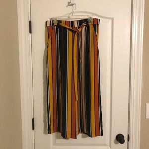 Zara multicolored culottes size XL
